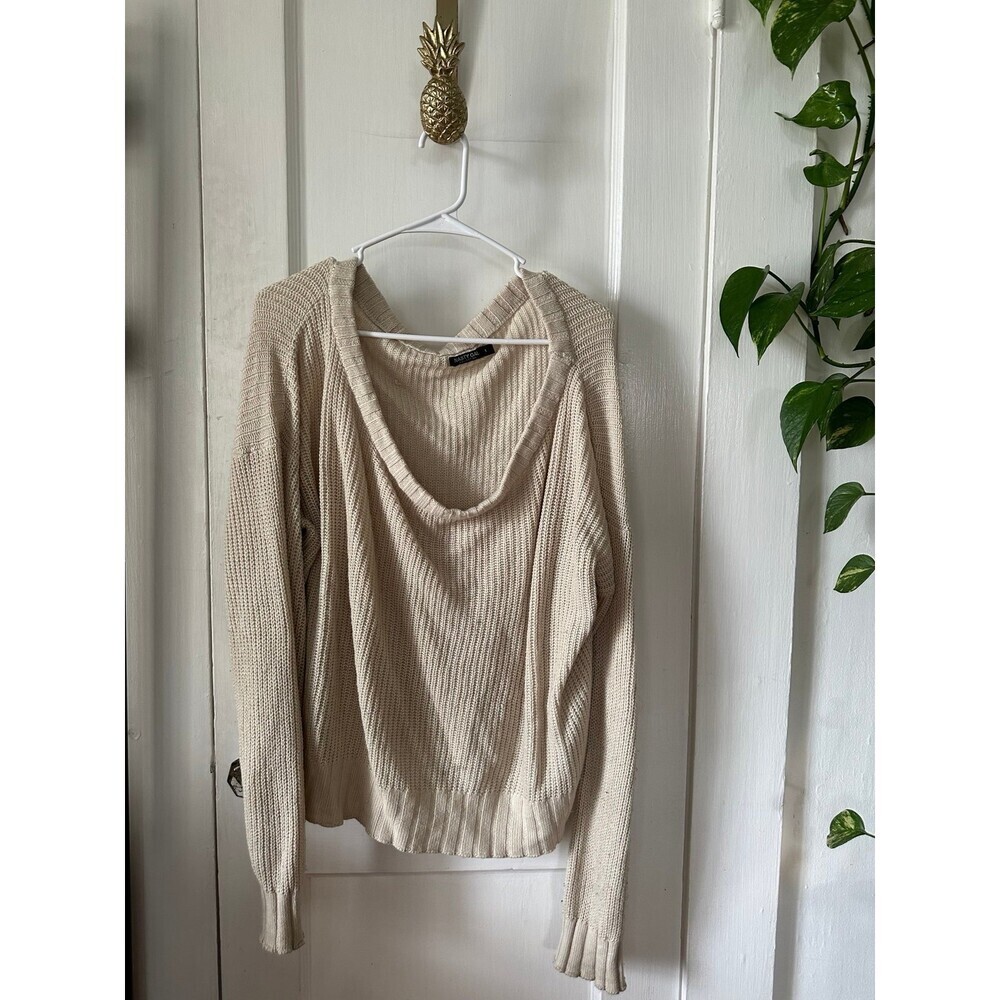 Nastygal Womenâs size large cream knit sweater